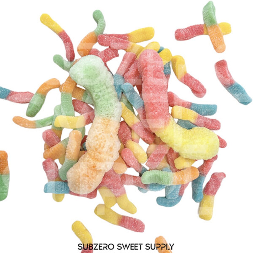 Freeze Dried Sour Worms Freeze Dried Gummy Worms Freeze Etsy Sweden