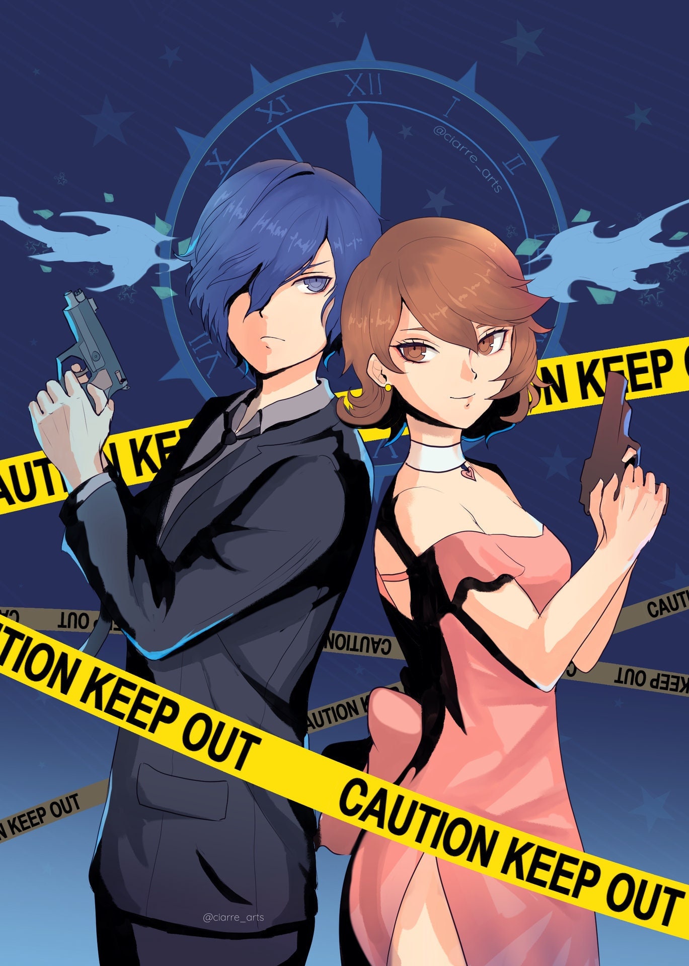 Minato and Yukari Print - 11x15'' - Persona 3