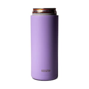 Snute 2-in-1 Slim Can Cooler & Tumbler | Stainless Steel Insulator for Seltzers Beer Soda and Energy Drinks | 12oz Skinny Coozie (Lavender)