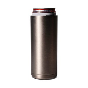 Snute 2-in-1 Slim Can Cooler & Tumbler | Stainless Steel Insulator for Seltzers Beer Soda and Energy Drinks | 12oz Skinny Coozie (Steel)