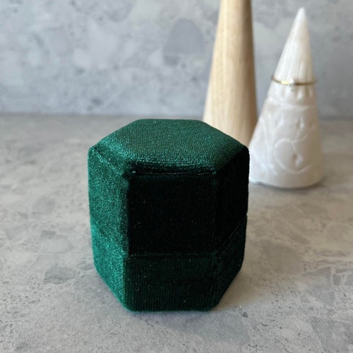 Wedding Ring Box Velvet Engagement Proposal Gift Jewellery Box Etsy