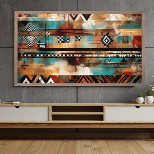 Samsung Frame TV Art, African Inspired Art, Samsung Art TV, Digital Download for Samsung Frame, Abstract Wall Art, Frame TV Art, Minimalist