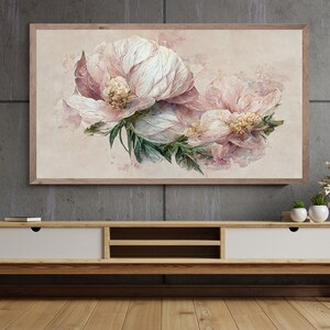Samsung Frame TV Art, Abstract Flowers, Samsung Art TV, Digital Download for Samsung Frame, Abstract Wall Art, Frame TV Art, Minimalist