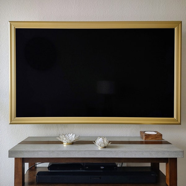 Crown TV Frames, (Luxury Gold), Wall Art, Aesthetic Home Décor, Room Décor Aesthetic, Modern Wall Décor, Minimalist, Frame TV Art, TV Frame