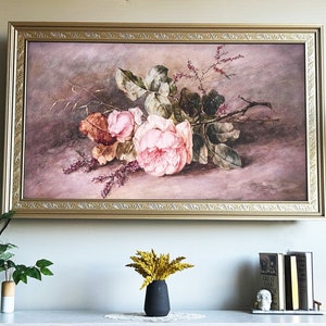 ¡NUEVO! Marco de TV con retrato, arte de pared vintage con marco dorado, decoración estética para el hogar, decoración de pared ornamentada, minimalista, decoración de habitaciones, arte estético.