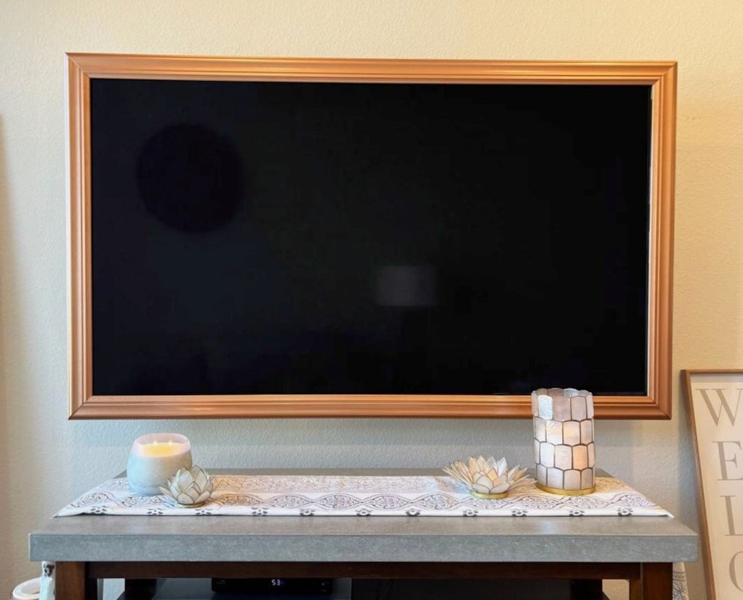 Crown TV Frame hammered Copper Wall Art, Aesthetic Home Décor, Room