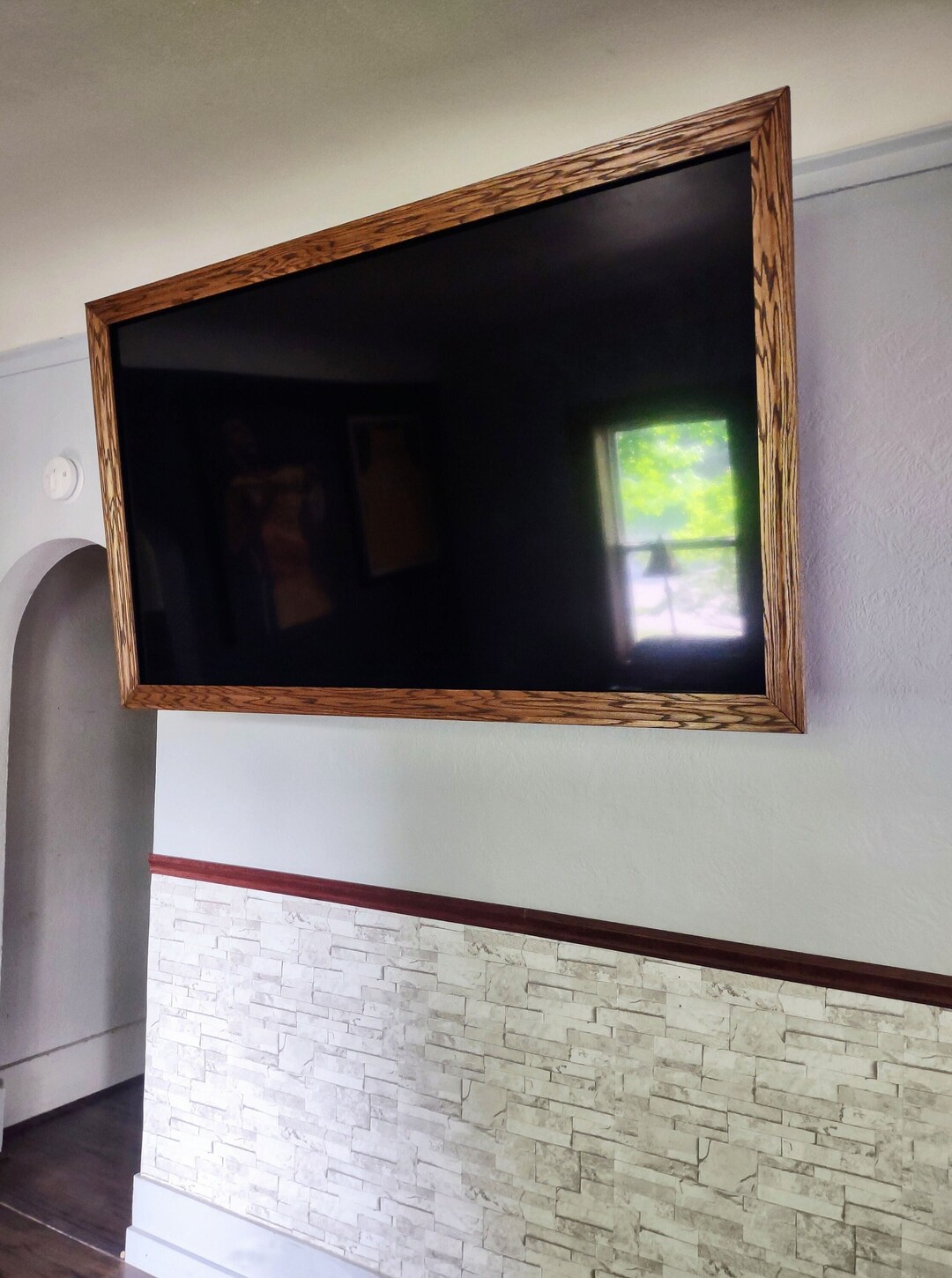 Wood TV Frames, genuine Oak, Wall Art, Aesthetic Home Décor, Room Décor