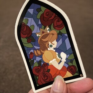 Adesivo fantasy della principessa delle margherite, decalcomania fan art, ispirato a Super Mario, principessa Daisy Rosalina Luma