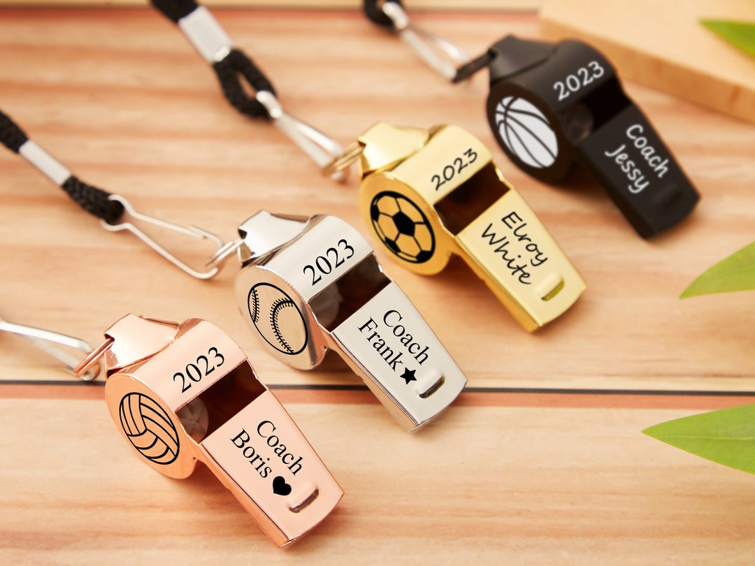 Custom Sports Whistle,engraved Silver Metal Referee Personalized Coach