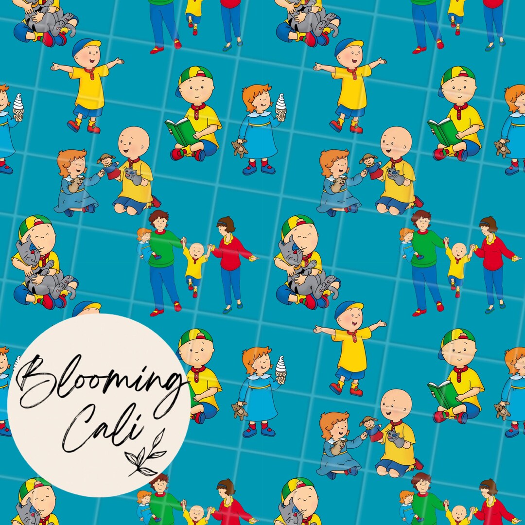 Calliou Kids Family Seamless Art File , Digital Design Seamless Print ...