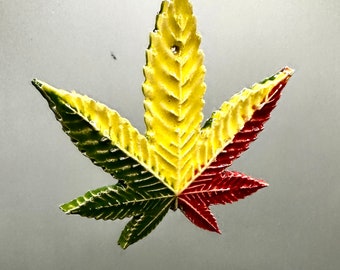 Rasta Leaf Christmas Ornament