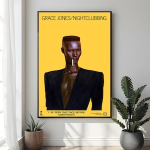 Grace Jones Poster Canvas Art Painting Wall Art Picture Print Family bedroom Decor（Not include frame）