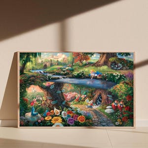 Alice im Wunderland Classic Film Leinwand Kunst Malerei Wand Kunst Bild Bild Druck Familie Schlafzimmer Dekor