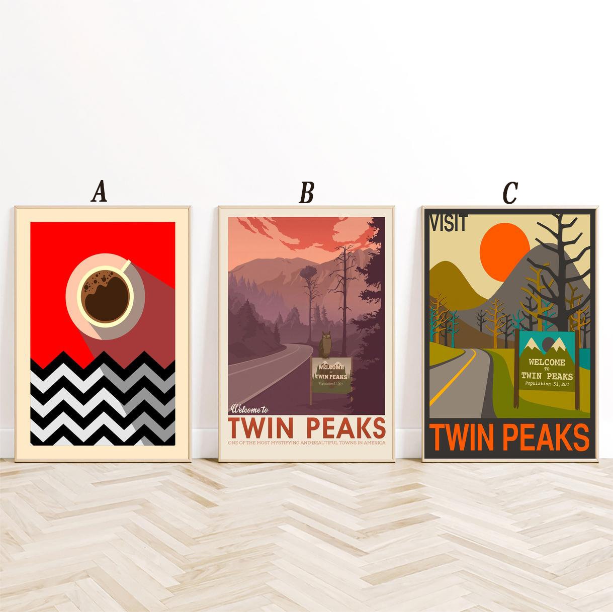Poster Twin Peaks Sur Toile 30x45 Cm - Déco Murale Série Culte - Sans Cadre - Parfait Pour Salon, Chambre, Bureau