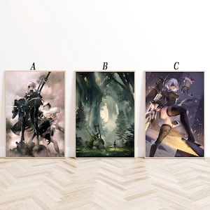 Nier Automata 2B Classic Game Canvas Art Painting Wall Art Picture Print Family bedroom Decor