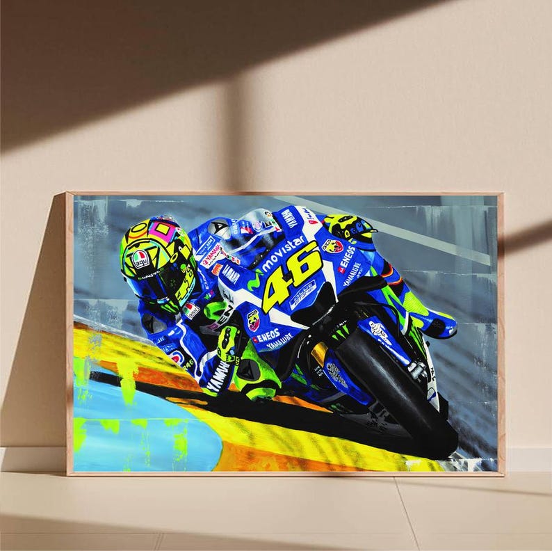 Moto Valentino Rossi Marc Márquez Canvas Art Painting Wall Art Picture ...