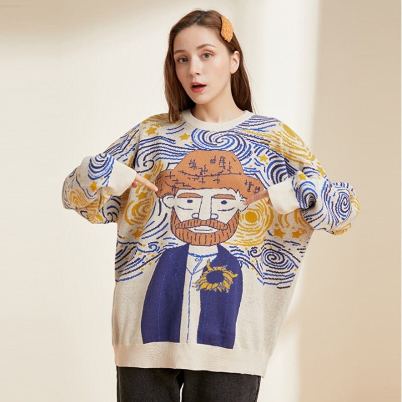 Van Gogh Sweater - Etsy
