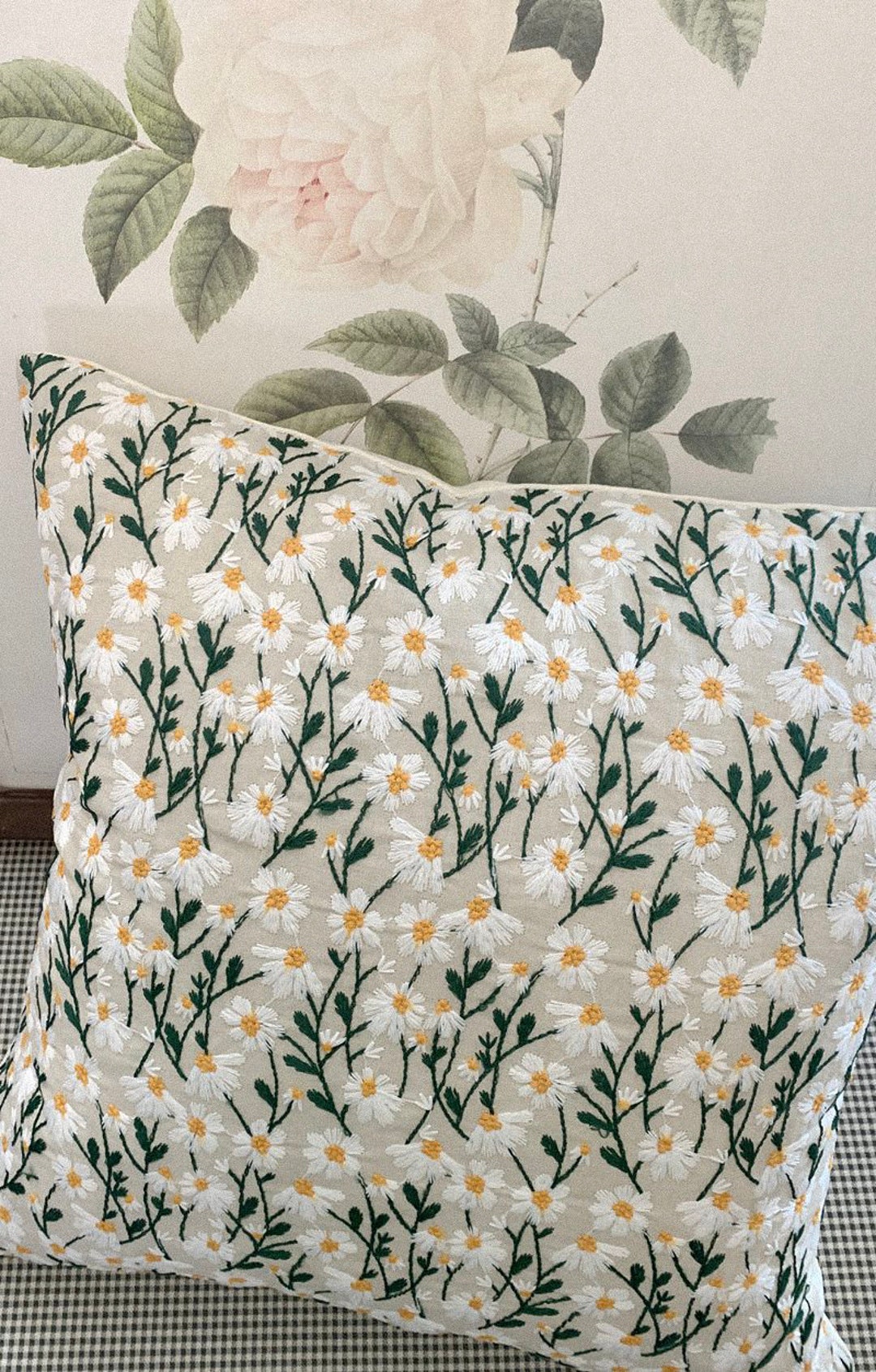 Flower Decorative Throw Pillow Cover Jacquard Pillowcase - Temu