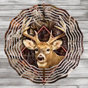 Hirsch in Camo Wind Spinner, 10 Zoll Digital Design für Sublimination, Png für Sublimination, Runde hängende Wind Spinner