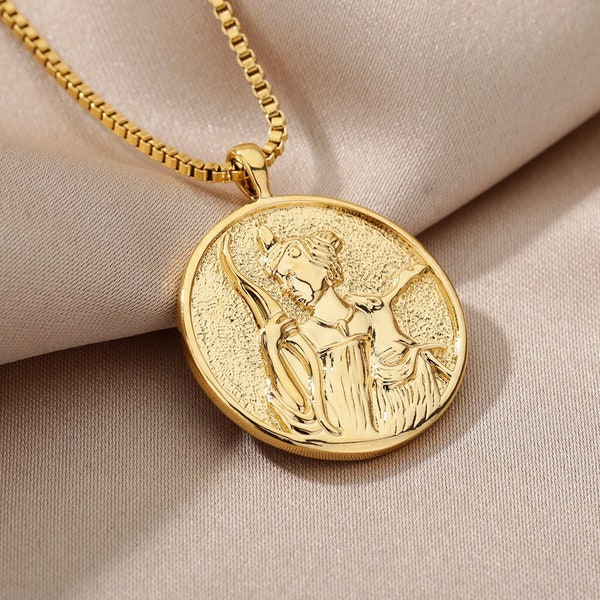 Goddess Pendant Brass