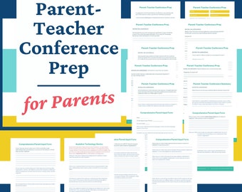 IEP Parent Teacher Conference Prep Kit (Fillable PDF)