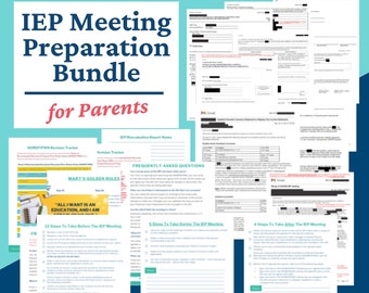IEP Meeting Prep Toolkit für Eltern, Sonderschulungsplanung (ausfüllbares PDF)