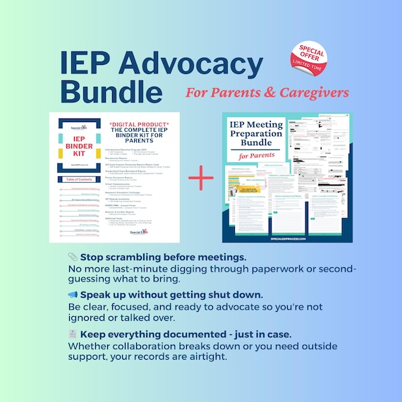Special Education IEP Bundle | Binder + Meeting Tools to Help Parents Get Prepared & Heard
