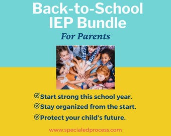 Back-to-School IEP Parent Bundle – Meeting Preparation Checklists & Binder Kit for the New School Year