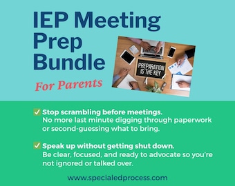IEP Meeting-Vorbereitungs-Paket für Eltern - Sonderpädagogik (Digitaler Download)