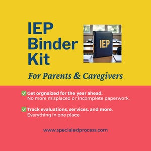 IEP Binder Kit + Parent Meeting Prep Worksheets – Special Education Organization & Advocacy Tools for Parents