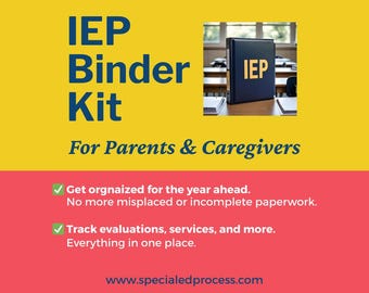 IEP Binder Kit + Parent Meeting Prep Worksheets – Special Education Organization & Advocacy Tools for Parents