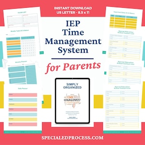 IEP | Special Education Time Management Organization Appointment Tracking | Worksheets Checklists To-Do-Lists Important Dates Resources