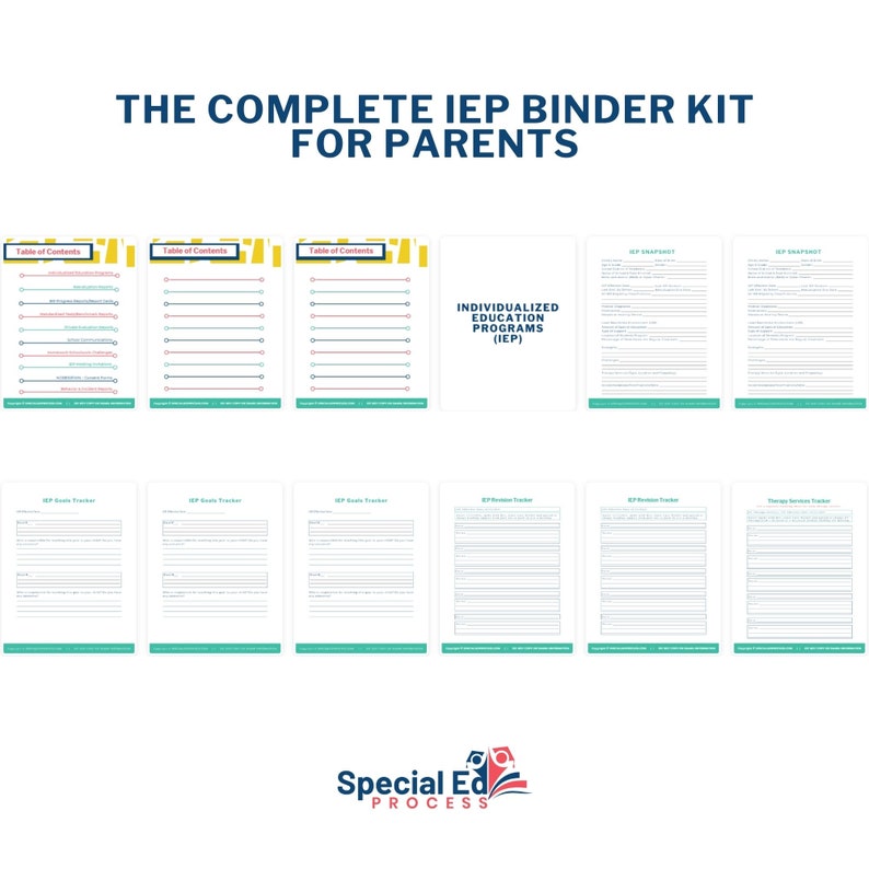 Special Education IEP Binder Kit, Parent IEP Binder Kit, Special Ed