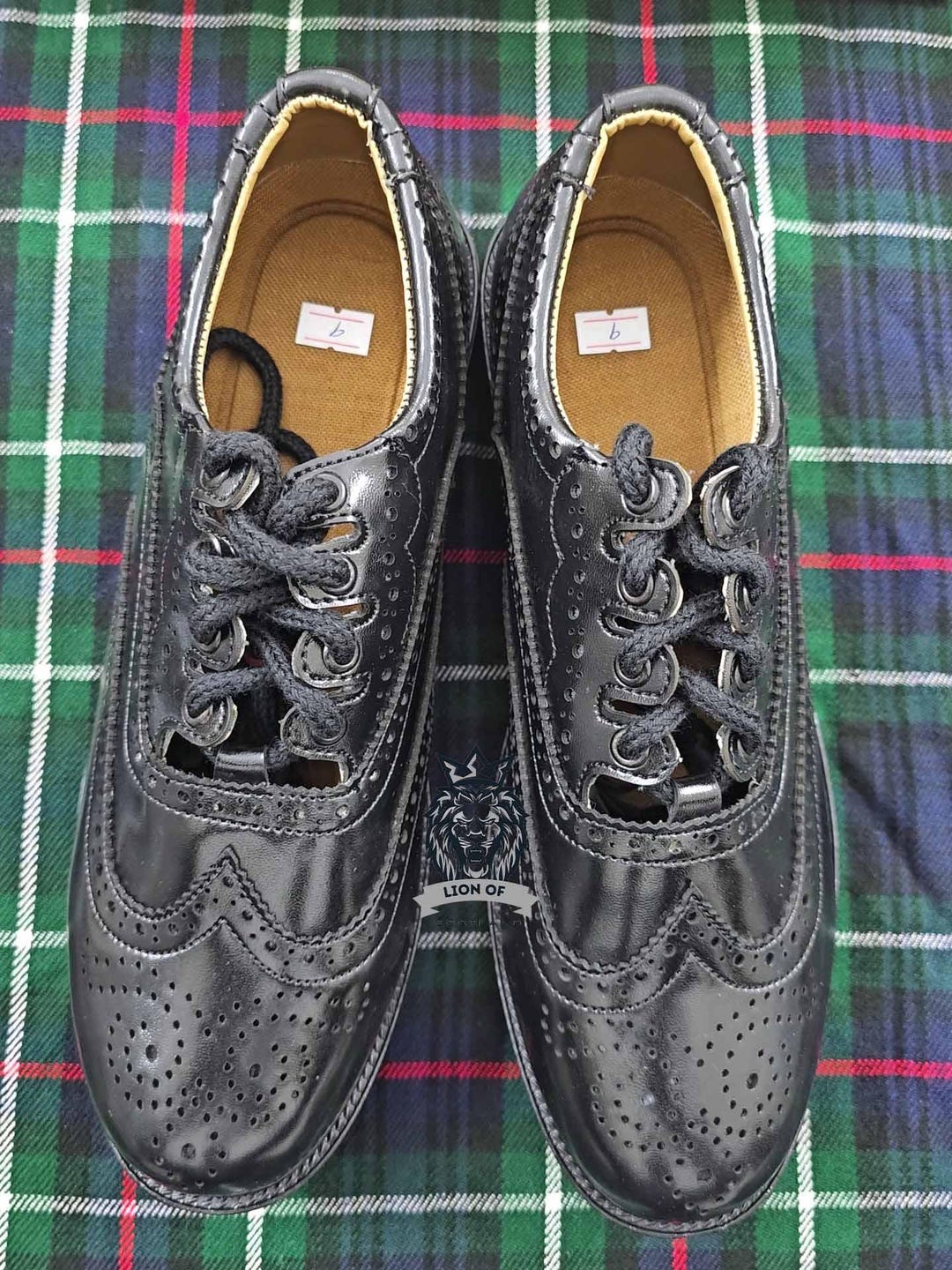 Unisex Ghillie Brogues Black Scottish Dress Shoes Scottish Kilt Shoes Ghillie Brogues Black Leather Shoes US  main image 3