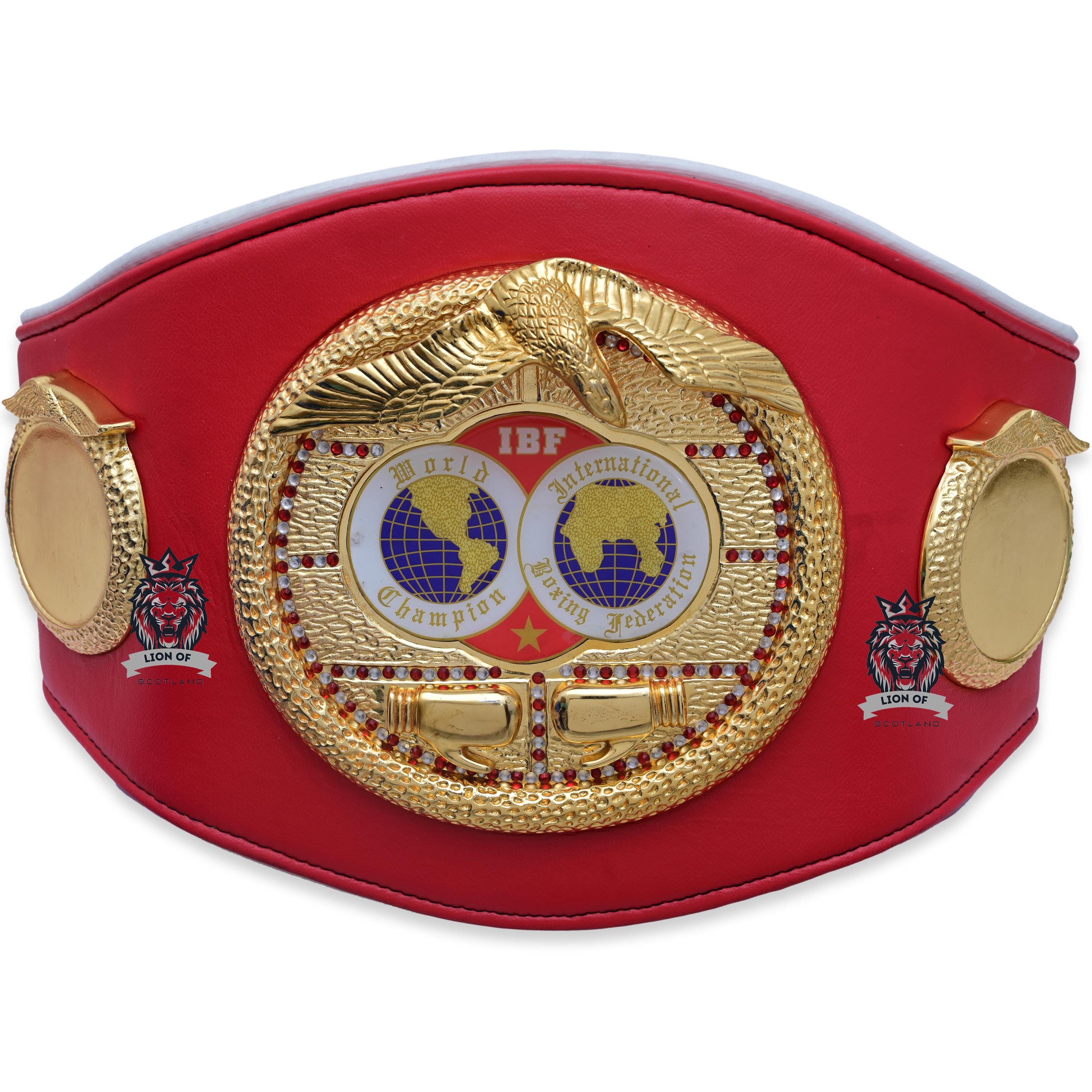 B*S様 高品質・IBF ボクシング世界チャンピオンベルト 赤・再出品！ B*S様 高品質・IBF ボクシング世界チャンピオンベルト 赤・再出品！