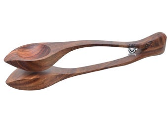 Irish Wooden Musical Spoon - Handcrafted Folk Percussion Instrument - Natural Wood Finish - Ideal for concerts and gifting - 10.5 inches