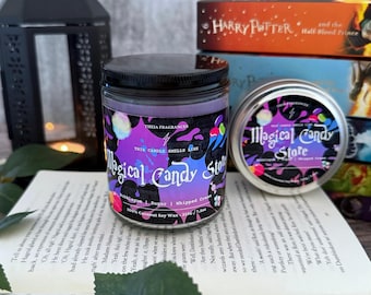 Magical Candy Store | Wizard | HP | Magic | Bookish Candle | Soy Wax