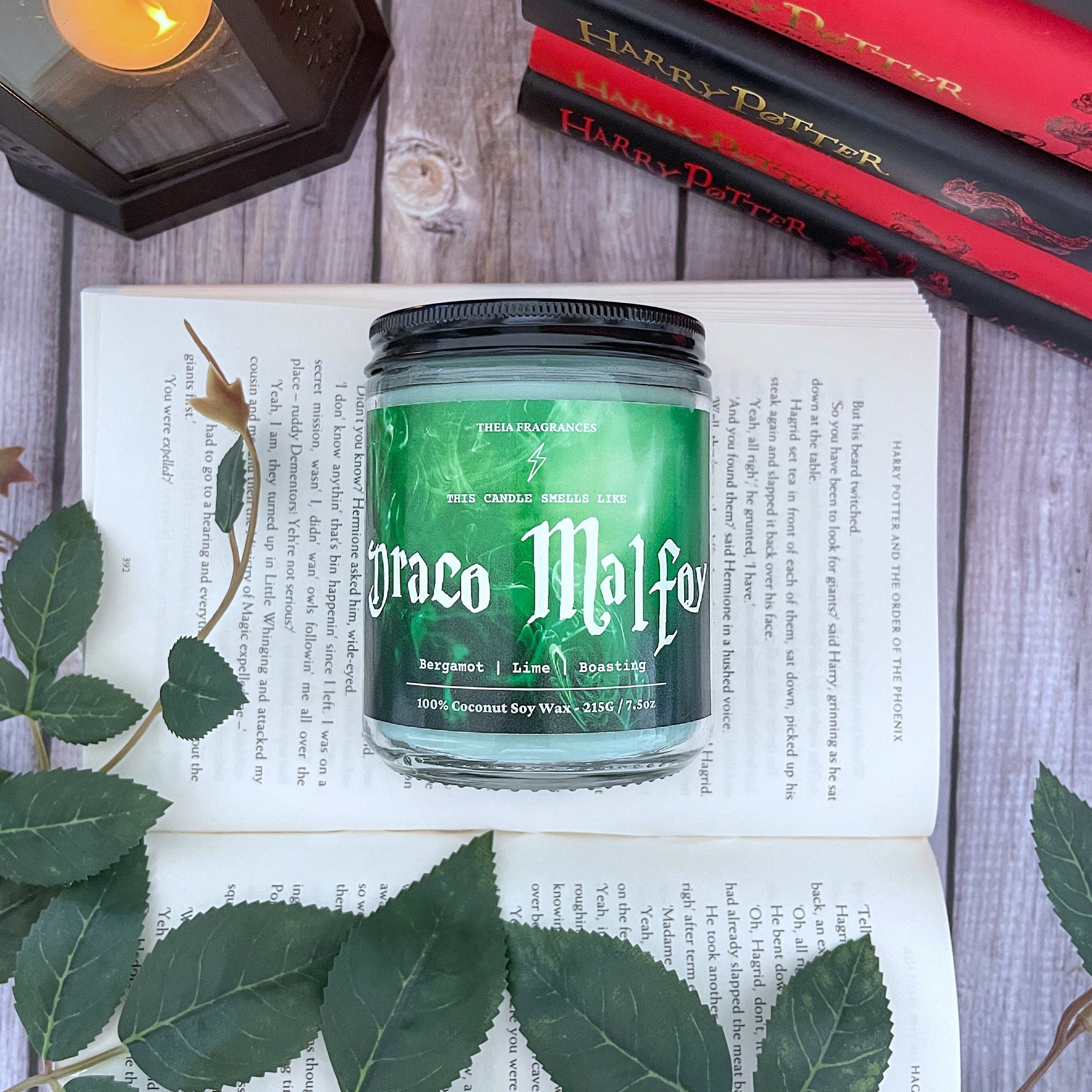Draco Malfoy Harry Potter Wizarding World Book Inspired Soy Candle