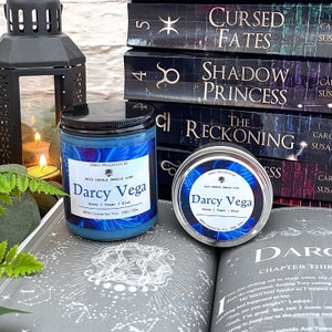 Darcy Vega | OFFICIALLY LICENSED | Blue | Solarian Princess | Zodiac Academy | Bookish Candle | Soy Candle | Wax Melt