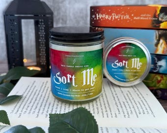 Sort Me | Wizard | HP | Magic | Bookish Candle | Soy Candle