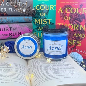 Azriel | Spymaster | Shadowsinger | OFICJALNIE LICENCJONOWANY | ACOTAR | Dwór cierni i róż | Świeca książkowa | Świeca sojowa | Wosk do topienia