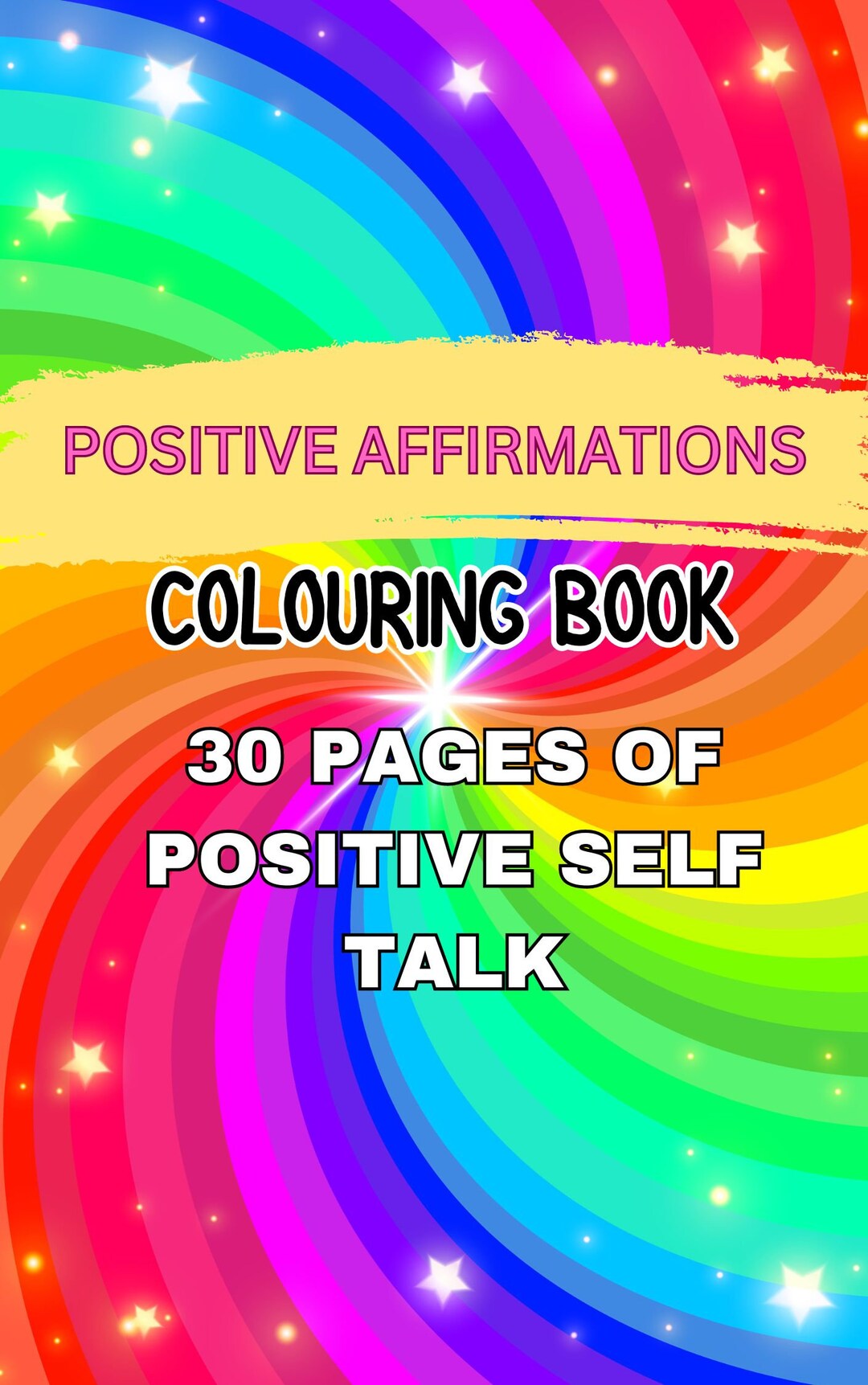 Positive Colouring POSITIVE AFFIRMATIONS Colouring Book - Etsy