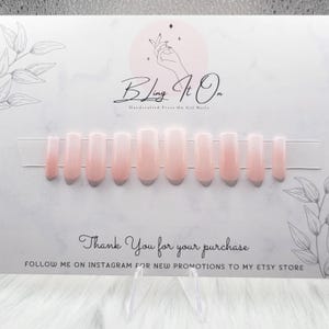 White Ombre Press On Gel Nails | Various sizes and shaped| Multiple Color available, message me for more color selections