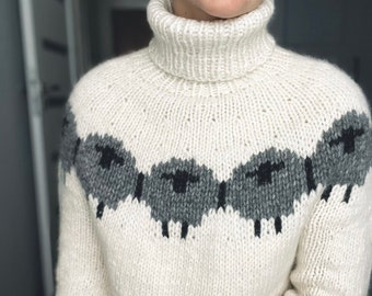 Sheep Sweater. Knitting Pattern [ENG]