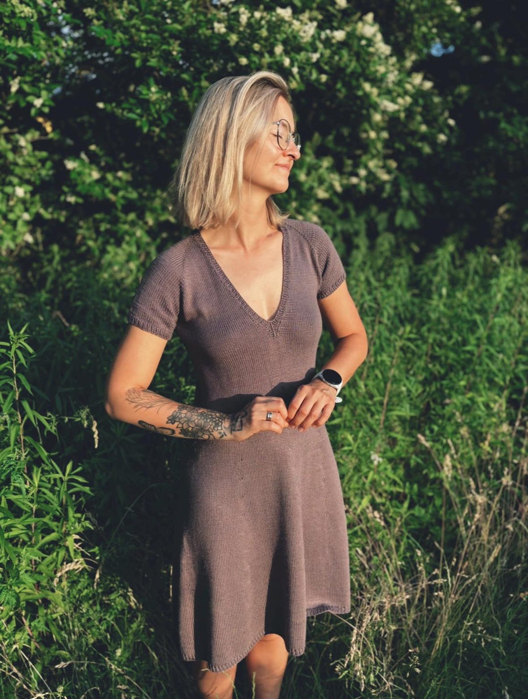 knitting dress single breasted Solo Dress. Pattern [ENG] 8.22.26