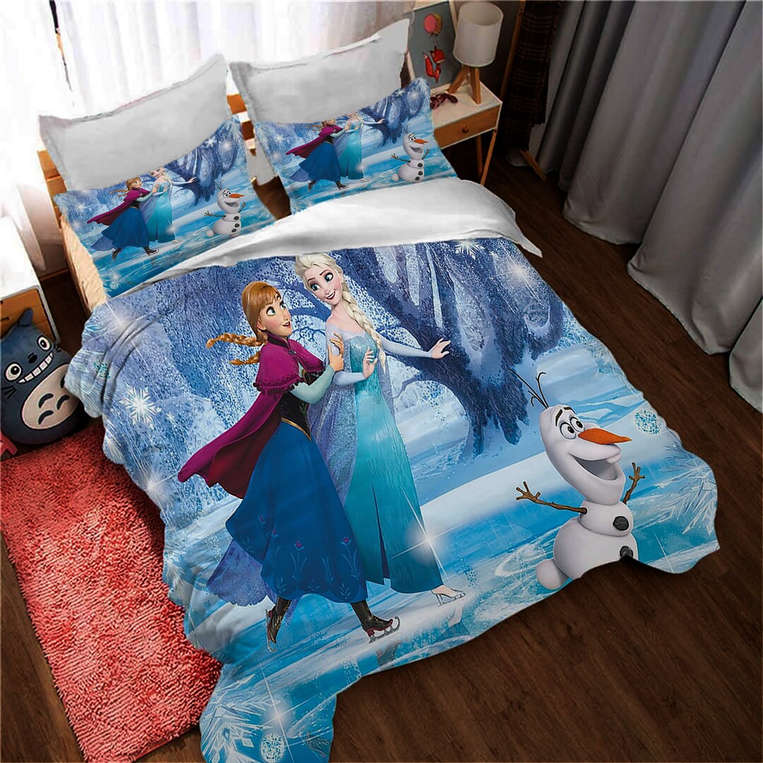 Personalized Elsa Princess Frozen Duvet Covers Bedding Etsy