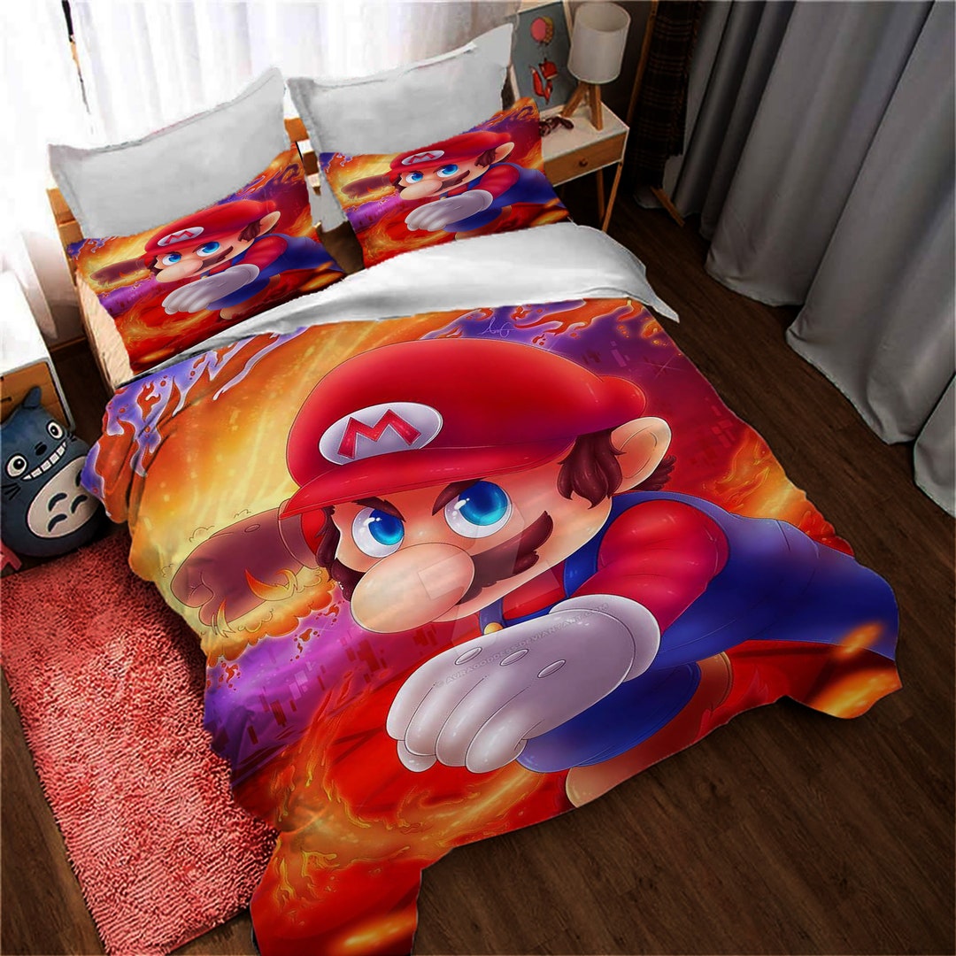 Mario Cover Personalized Super Mario Covers Bedding Settwin Full Queen - Etsy