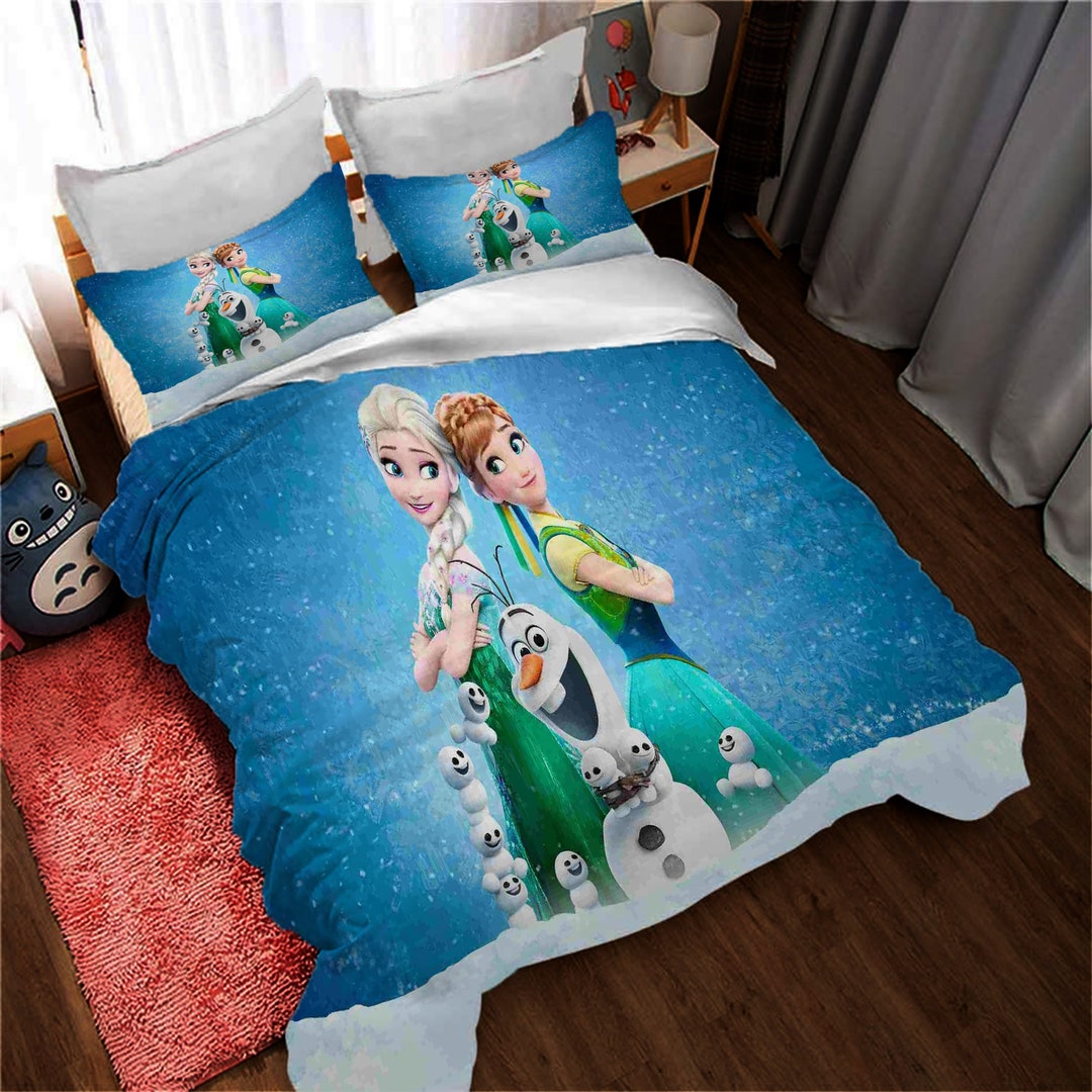 Personalized Elsa Princess Frozen Duvet Covers Bedding Etsy