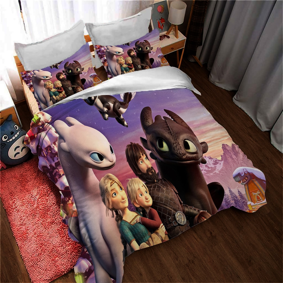 Personalized How to Train Your Dragon Duvet Covers Bedding Etsy
