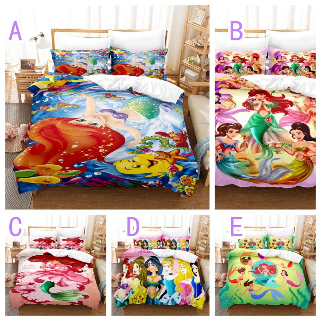 Personalized the Little Mermaid Duvet Covers Bedding Settwin Etsy